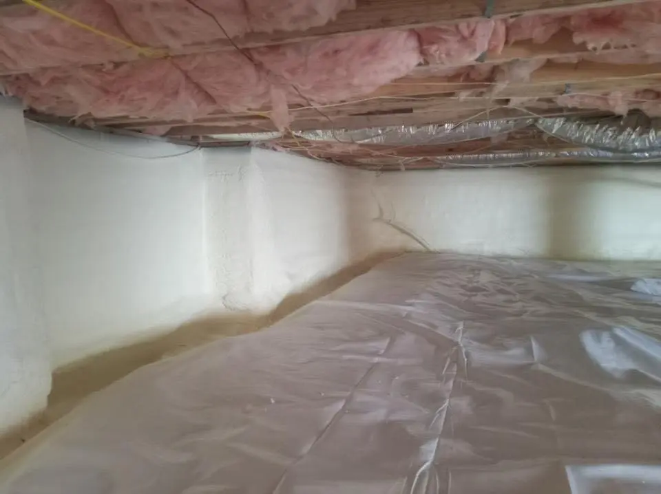 Crawl space encapsulation with closed-cell spray foam for Attic Insulation in Perrysburg
